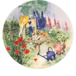 I. Godinger & Co. Dessert Plate, 7 1/2” Diameter, Spring Garden with Flo…